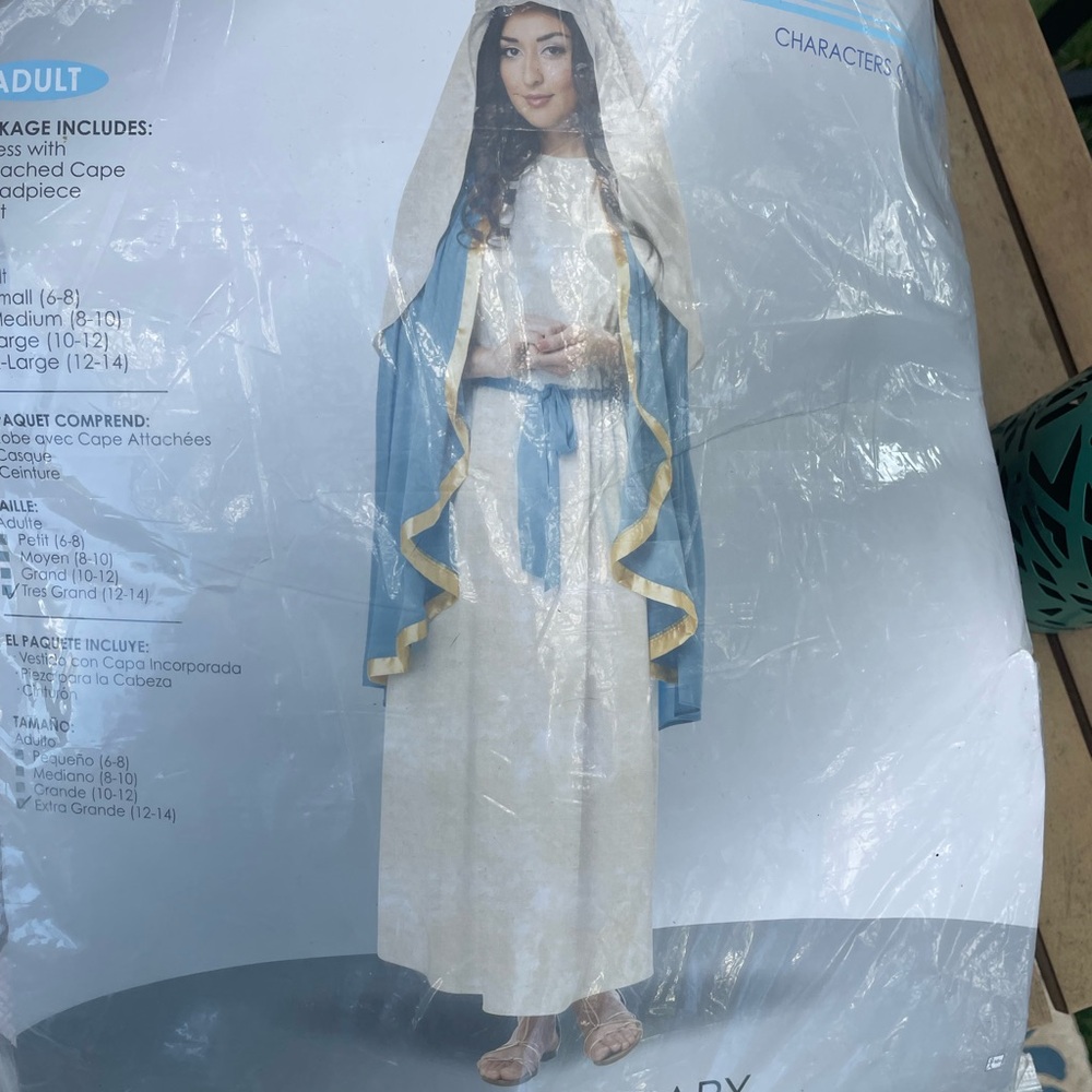 Blue and Gold Hooded Cape Costume